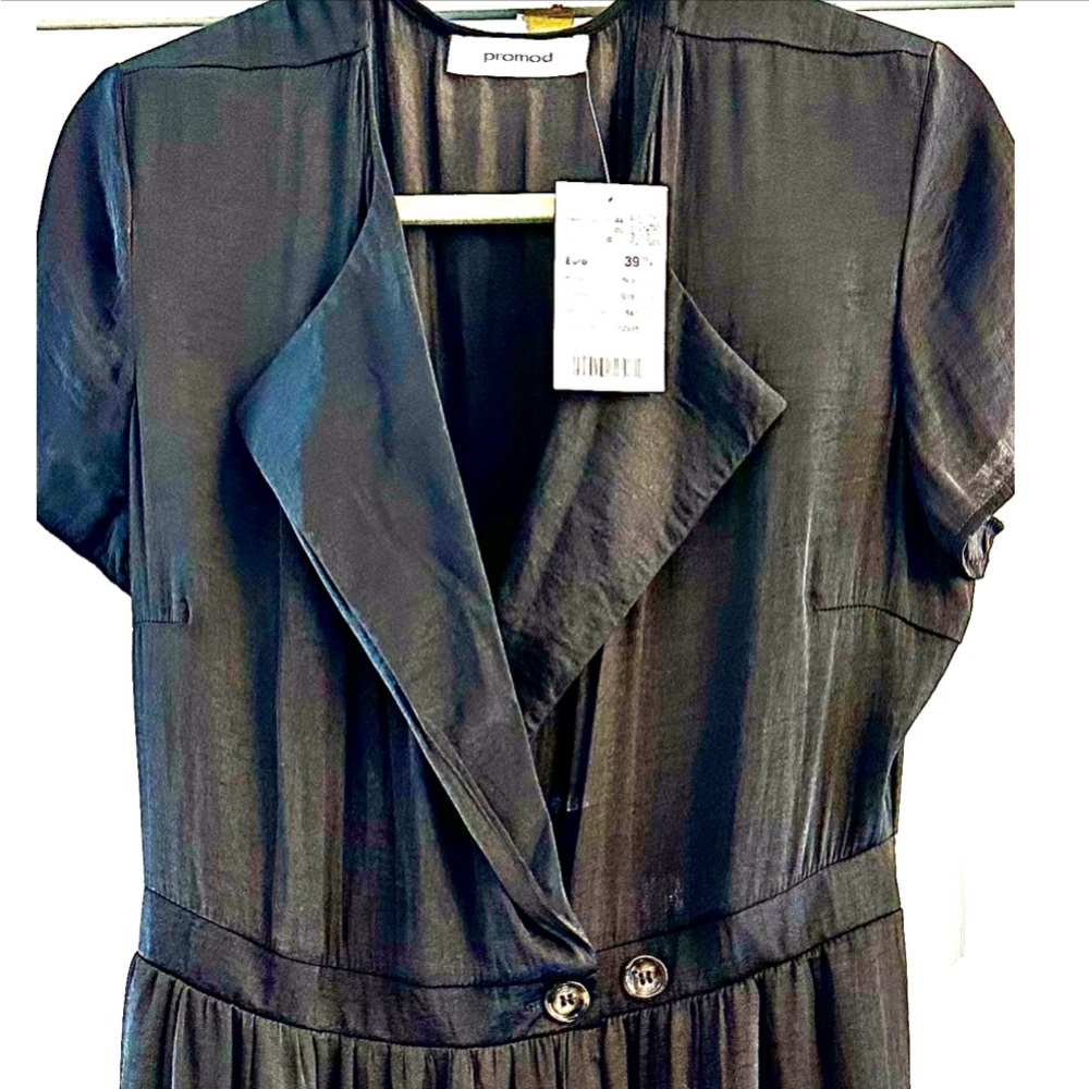 Promod Black Wrap Around Dress